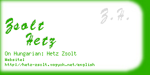 zsolt hetz business card